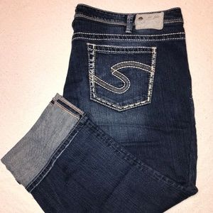 Silver Suki Capri - Size 24